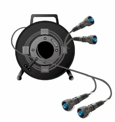 Chine PC plastique PCD380 déployable Tactique fibre optique rouleau de câble incassable vide câble tambour bobine à vendre