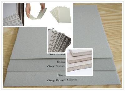 China Recycled Pulp Uncoated Laminated Grey Chipboard 700gsm - 1800gsm 1.5mm Thick Paper for sale