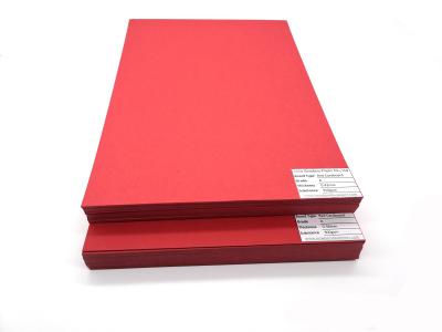 China Anti-Curl 250gsm 300gsm 350gsm red cardboard hard color paper sheet for sale