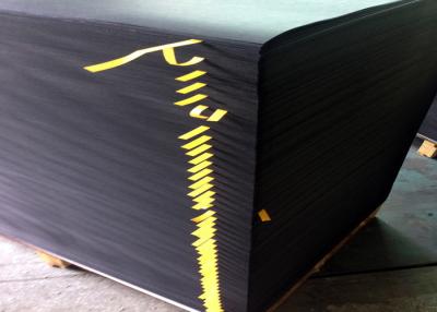 China Both Sides Coated Black Paperboard Stiffness 700 * 1000mm Black Cardboard Sheets for sale