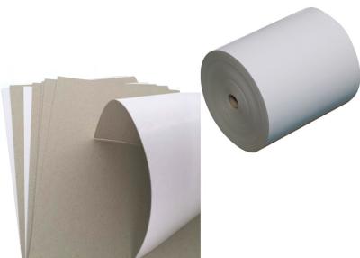 China Environment one sie coated Duplex Board grey back in roll / sheets for sale