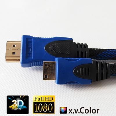 China Certificated cable/cabo/cavo,kable Mini HDMI to HDMI with braid support HDMI 1.4 Version for sale