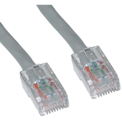 China UTP Cat5e Gray Ethernet Patch Cable, Bootless, 6 inch 24AWG for sale