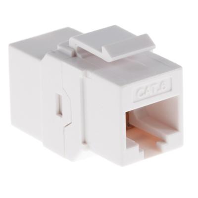 China Cat6 RJ45 Inline Coupler with Keystone Latch jack white Joiner Gigabit Ethernet Network for sale