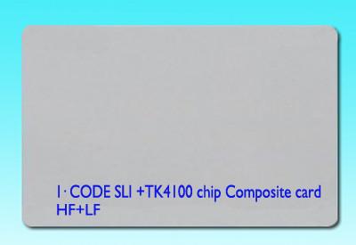 China I·CODE SLI chip+TK4100 chip Composite Card / I·CODE SLI chip+ID chip Dual frequency Card for sale