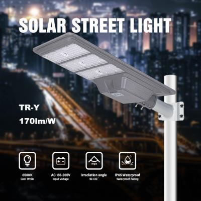 China Luz de rua solar toda do lítio de Bridgelux em uma lâmpada de rua solar exterior do diodo emissor de luz de 500w 1000w à venda