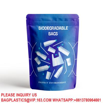 China Biodegradable Mylar Bags Child Resistant Ziplock Standing Pouch Bag For Food Packaging for sale