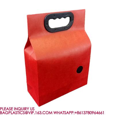 China Recyclable Kraft Custom Design Rice Packaging Bags For 2 Kg 5kg Empty Rice Bags For Sale for sale