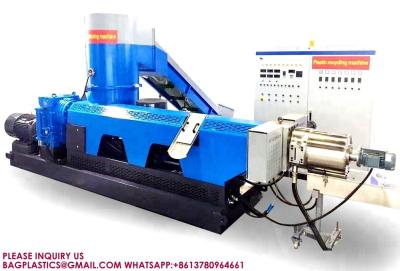 China Double Stage Recycled PE PP HDPE LDPE Plastic Pelletizing Making Machine granulator for sale