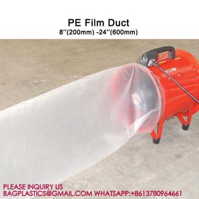China Marine Maintenance 400mm *150m Roll Shape Ventilation Plastic Film Air Duct, PE Lay Flat Tubing for sale