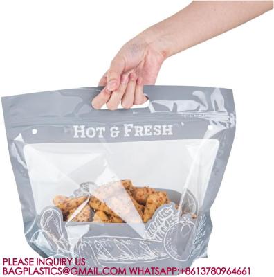 China Hot Food Bags, Greaseproof Delivery Bags For Hot Food Built-In Handle, Food Delivery Ba for sale