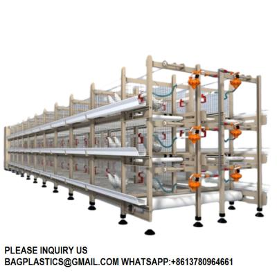 China Long Service Life Hot Dip Galvanized Poultry Farming Meat Broiler Battery Rearing Cage for sale