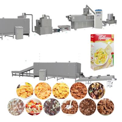 China SS304 Corn Flake Production Line Puffed Food Extruder 300kg/H Grain Processing for sale