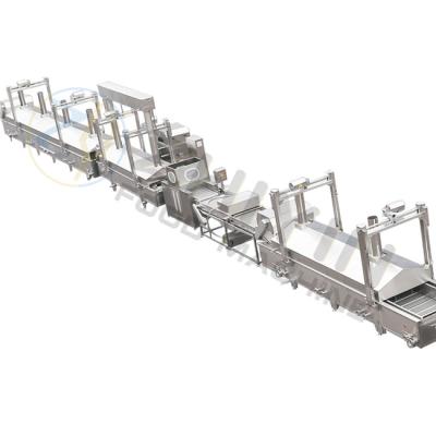 China 1000kg/H Potato Frozen French Fries Production Line SS304 Gas Heating for sale