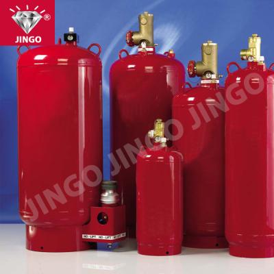 China Fire gas extinguisher FM200 extinguishing systems 120kg in cylinder for sale