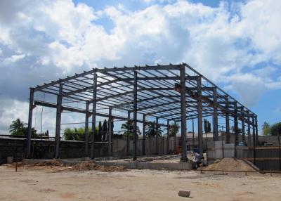 China Light Steel Structure Warehouse With Crane / Prefabricated Metal Building With Crane for sale