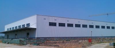 China Large Span Prefabricated Steel Frame Buildings For Commercial Logistics Base for sale
