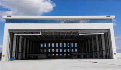 China Prefabricated Steel Aircraft Hangars Large Space Metal Hangar Design for sale
