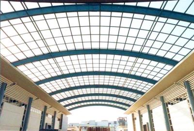 China Arch Roof Steel Frame Commercial Building Modern Steel Structures Painting Surface for sale