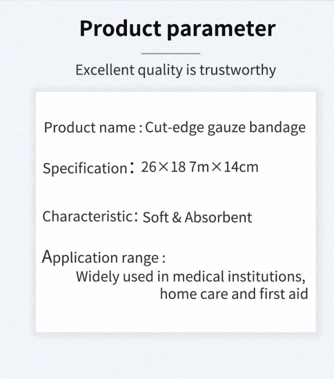 Gauze bandage application example showing proper wound dressing technique
