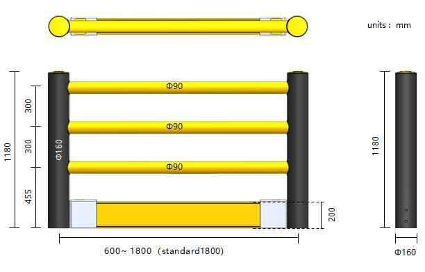 ME+ Safety Barrier Warehouse flexible anti-collision system FS-2023A