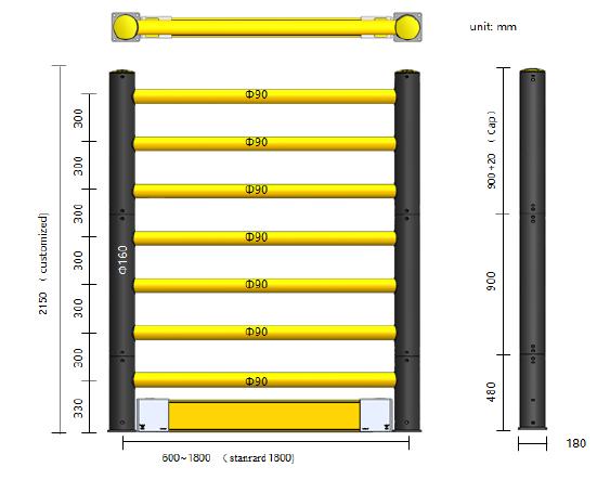ME+ Safety Barrier Warehouse flexible anti-collision system FS-2023A