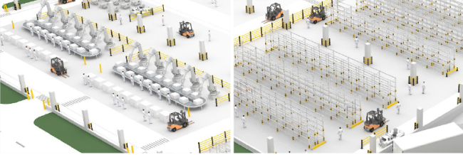 Safety Barrier Warehouse flexible anti-collision system FS-2023A