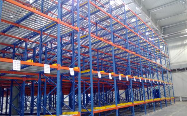 Warehouse Storage Gravity Pallet Racking System Carton Flow Roller Roller Rack Live Pallet Rack
