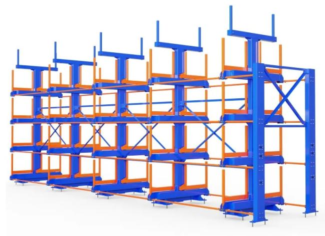 Pipe Telescopic Cantilever Shelf Metal Sheet Warehouse Storage Rack Telescopic Cantilever Shelves Long Materials