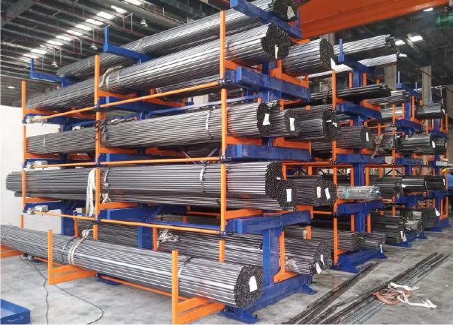 Pipe Telescopic Cantilever Shelf Metal Sheet Warehouse Storage Rack Telescopic Cantilever Shelves Long Materials