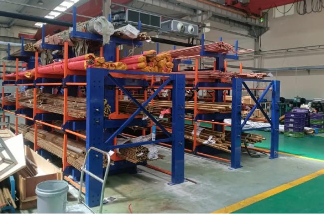 Pipe Telescopic Cantilever Shelf Metal Sheet Warehouse Storage Rack Telescopic Cantilever Shelves Long Materials