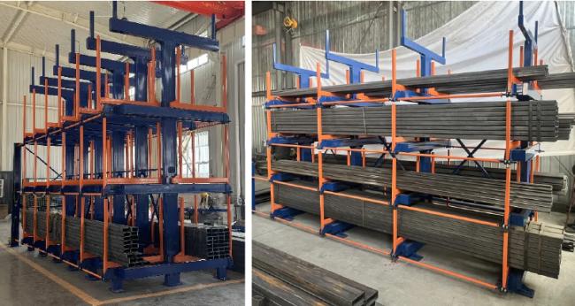 Pipe Telescopic Cantilever Shelf Metal Sheet Warehouse Storage Rack Telescopic Cantilever Shelves Long Materials