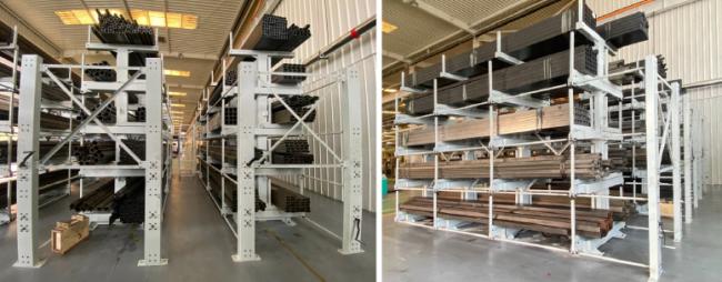Pipe Telescopic Cantilever Shelf Metal Sheet Warehouse Storage Rack Telescopic Cantilever Shelves Long Materials
