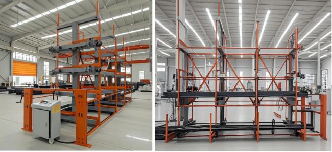Pipe Telescopic Cantilever Shelf Metal Sheet Warehouse Storage Rack Telescopic Cantilever Shelves Long Materials