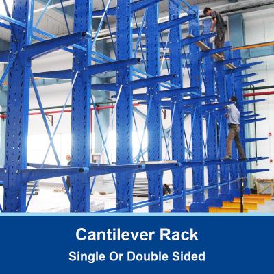 China Cantilever Rack para perfis longos Cantilever Racking de lado único ou duplo Racking de armazenamento à venda