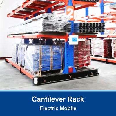 China Electric Mobile Cantilever Rack System Warehouse Storage Racking Heavy Duty Warehouse Cantilever Rack for sale