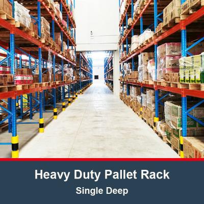 China Single Deep Heavy Duty Pallet Rack Selective Pallet Rack Warehouse Storage Racking for sale