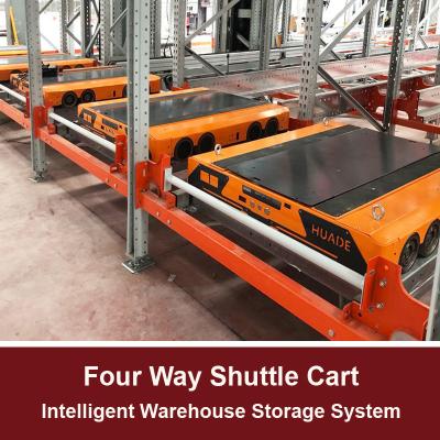China Four Way Radio Shuttle Cart For 4 Way Radio Shuttle Racking Radio Shuttle Pallet Runner Car Racking for sale