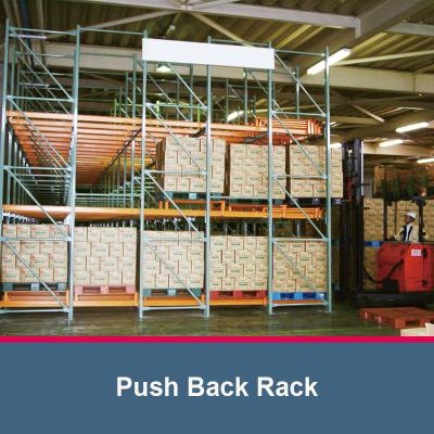 China Push Back Pallet Racking High Density Warehouse Storage Racking Push Back Rack for sale