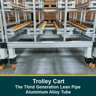 China The Third Generation Lean Pipe Aluminium Alloy Tube For Trolley Cart for sale