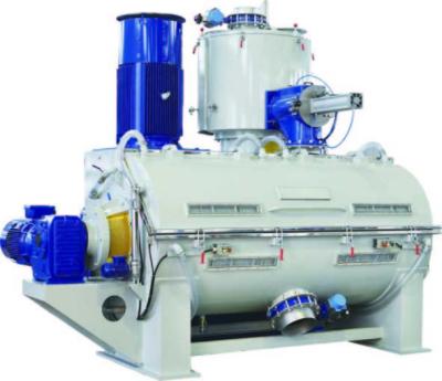 China Heater Cooler PVC Mixer Machine Horizontal Type 500L / 1000L Vessel Volume for sale