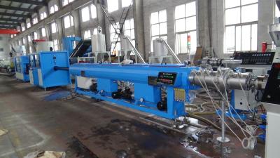 China Single Screw Extrusion Elelctrical Wire Pp Pipe Extrusion Line 11-125KW Power for sale