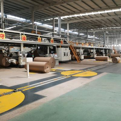 China Paper Corrugated Cardboard Production Double Facer Machine 60mx10mx4m for sale