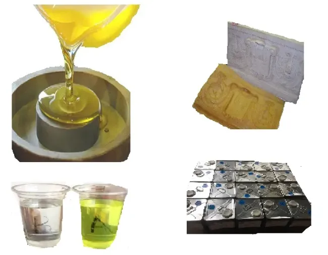 Concrete Stamp Stone Casting by Polyurethane Rubber Liquid Yellow White Material