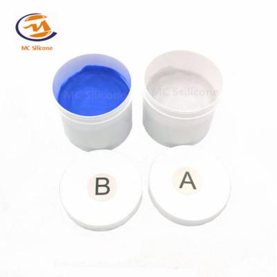 China Massa de vidraceiro de duas partes de cura rápida Kneadable azul do molde do silicone de 40 costas A da Platina-cura para a carcaça da joia à venda