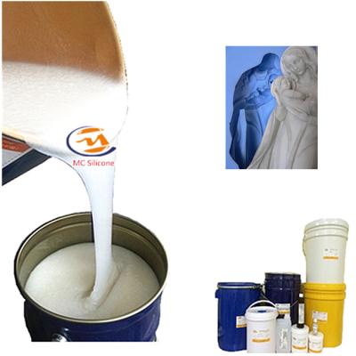 China RTV Condensation Cure Pourable & Brushable Tin Cure Silicone Rubber for Sculptures for sale