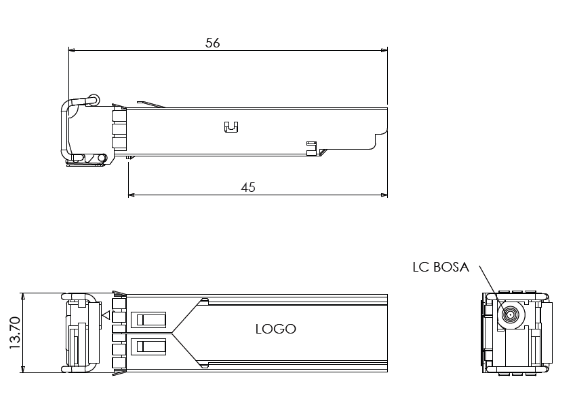 Sfp Module 1.25G 40km T1550 R1310 Sfp Transceiver Epon Sfp Optical Module Single Mode Fiber Sc Network Fttx Solution