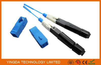 China FTTH Mechanical SC / UPC Fiber Optic Fast Connector On Site Single Mode for sale