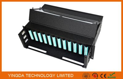 China 288 Fibers 19 Inch Slide Out Patch Panel , 3U MPO Enclosures Chassis 12 Cassettes for sale