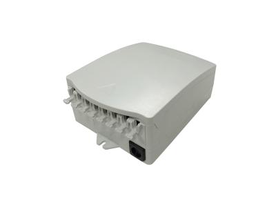 China Wall Mount Fiber Optic Terminal Box 8 Port FTTH Indoor NAP Box For 2*5 Flat Drop Cable for sale
